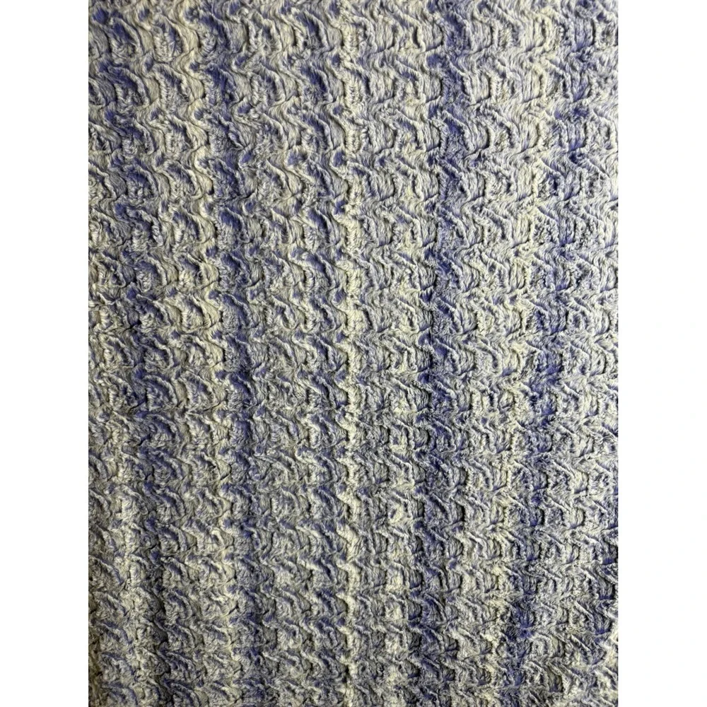 Sew Sweet Minky Designs 80x57  Throw Blanket Purple Striped Luxury Plush USA